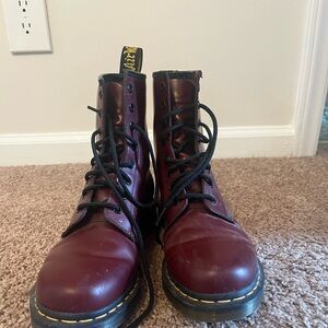 Maroon Dr martens size 9 women’s